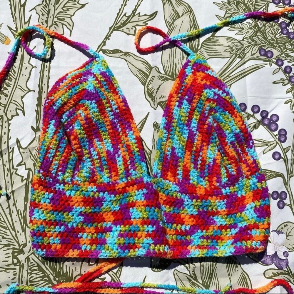 Handmade Crochet Colorful Top!